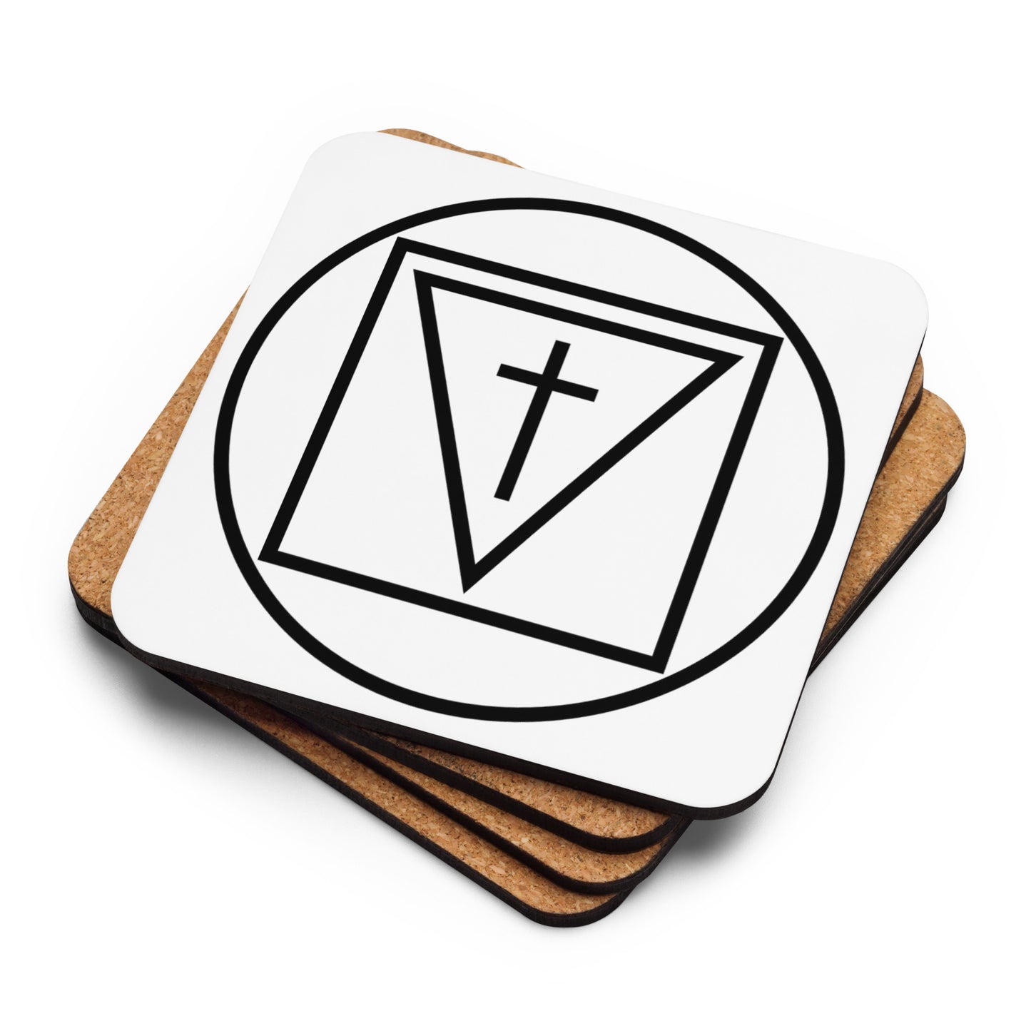 Ragger cork-back coaster