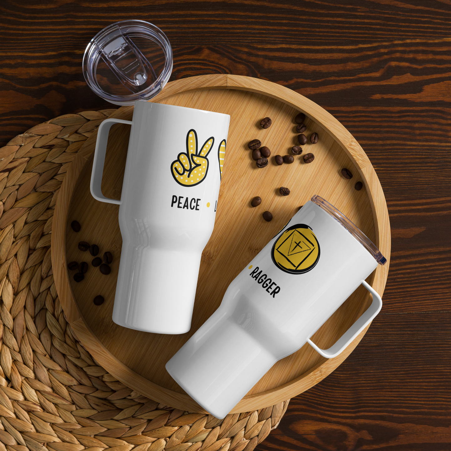 Peace Love Ragger Travel Mug