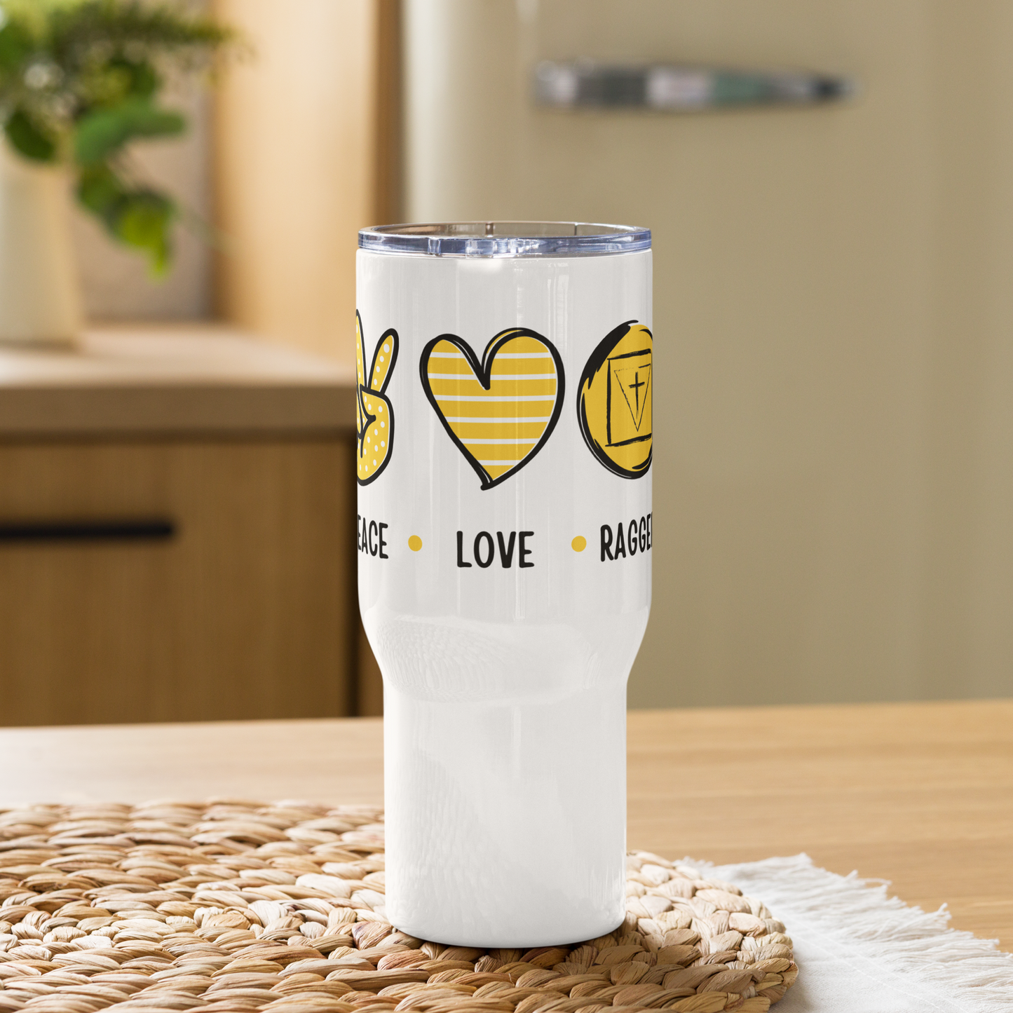 Peace Love Ragger Travel Mug
